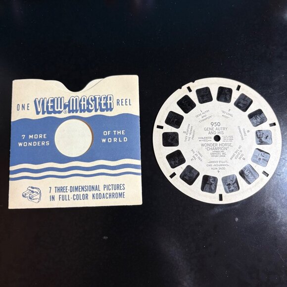 Vintage 1950 View-Master Reel 950 Gene Autry & Wonder Horse Champion Kodachrome - Picture 1 of 3